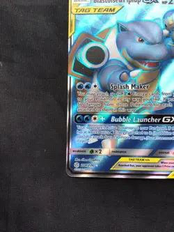 Pokemon: Cosmic Eclipse Ultra Rare Full Art: Blastoise & Piplup GX 214/236 - Image 5