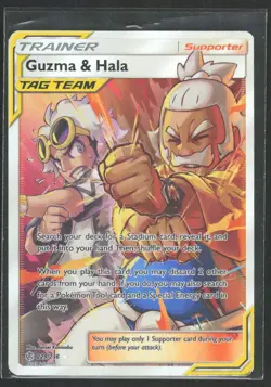 Guzma & Hala (Full Art) Ultra Rare SM - Cosmic Eclipse 229/236 LP - Image 1