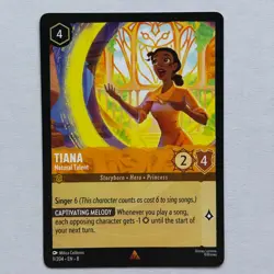 Tiana 9/204 Disney Lorcana Reign of Jafar Regular Rare Card NM - Image 1