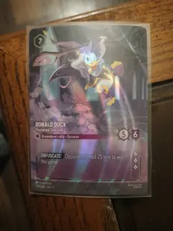 Disney Lorcana Donald Duck-Flustered Sorcerer 209/204 Foil Character Card TCG - Image 1