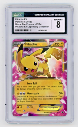 2015 Pokemon EX Legendary Collection Pikachu #XY84 Black Star Promo CGC 8 - Image 1