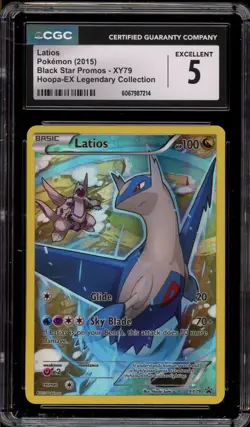 Pokemon Latios Hoopa EX Legendary Coll. Black Star Full Art Promo XY79 CGC 5 - Image 1