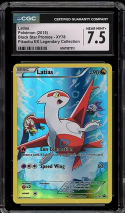 Pokemon Latias Pikachu EX Legendary Coll. Black Star Full Art Promo XY78 CGC 7.5 - Image 1