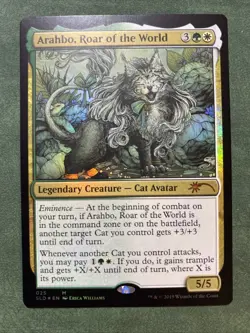 Arahbo Roar Of The World Secret Lair Drop Series 025 Foil Cat OMG Kitties NM MTG - Image 1