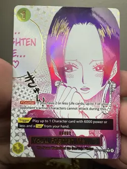 You'll Frighten Me...(Alternate Art) OP14-118 The Azure Sea's Seven Foil PSA10.U - Image 1