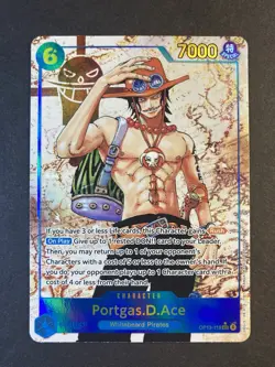One Piece TCG Portgas D Ace SEC Parallel OP13-119 Carrying On His Will English - Image 1