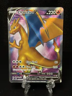 Pokemon TCG Charizard v SWSH050 Black Star Promo Full Art Champion's Path NM - Image 1