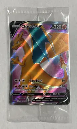 Pokemon TCG Charizard V SWSH050 Sealed Black Star Promo Full Art Ultra Rare NM - Image 1