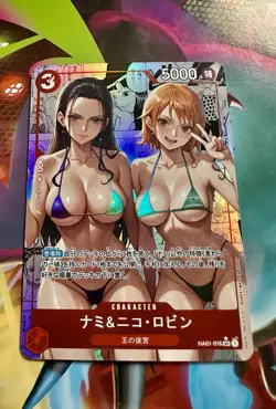Nami & Nico Robin ONE PIECE Custom Sexy Goddess Waifu Anime Doujin Card - Image 1
