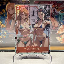 Nami & Nico Robin ONE PIECE Custom Sexy Goddess Waifu Anime Doujin Card - Image 1