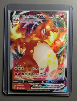 Pokemon TCG Charizard VMAX Darkness Ablaze Holo Ultra Rare Card 020/189 - Image 1