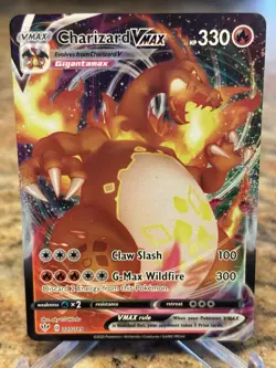 Pokemon TCG Charizard VMAX Darkness Ablaze Holo Ultra Rare Card 020/189 - Image 1
