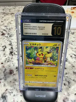 CGC 10 Pristine Pikachu 014/071 Dark Phantasma s10a Pokemon Card - Image 1