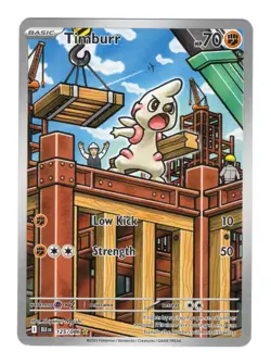 Timburr 125/086 SV: Black Bolt Scarlet & Violet Illustration Rare Pokemon TCG NM - Image 1