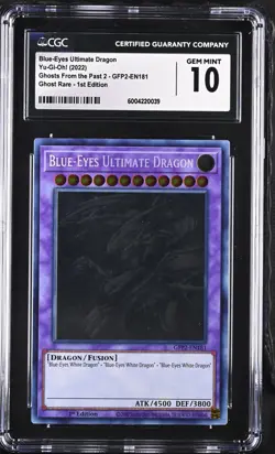 CGC 10 Yugioh! Blue-Eyes Ultimate Dragon GFP2-EN181 Ghost Rare 1st Edition *039 - Image 1