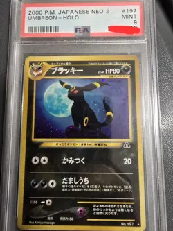 PSA 9 Umbreon No. 197 Holo Rare Neo 2 Discovery Japanese Pokemon Card - Image 1
