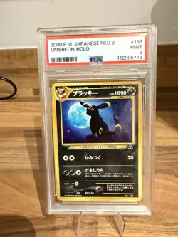 PSA 9 Umbreon Neo 2 #197 Neo Discovery Japanese Pokemon Card MINT Holo - Image 1