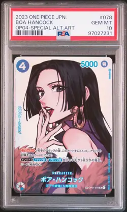 Boa Hancock One Piece 2023 Holo OP04 SR Special Alt Art Japanese OP01-078 PSA 10 - Image 1