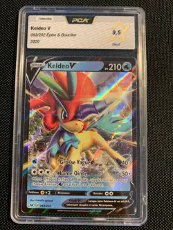 Carte Pokemon KELDEO 053/202 Ultra Rare V Epee et Bouclier EB01 FR PCA 9.5 NEUF - Image 1