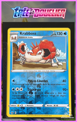 Carte Pokemon Kraboss 044/202 Reverse EB1 Epee et Bouclier FR - Image 1