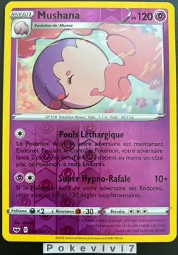 Carte Pokemon MUSHANA 088/202 Rare REVERSE Epee et Bouclier 1 EB01 FR NEUF - Image 1