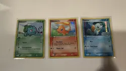 Charmander, Bulbasaur, & Squirtle - 3 Card Reverse Holo Lot - Crystal Guardians - Image 2