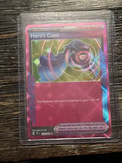Pokemon Hero's Cape SV05: Temporal Forces 152/162 ACE SPEC Holo Trainer TCG Card - Image 1