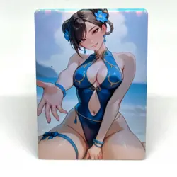 Street Fighter Chun-Li Goddess Anime Waifu ACG Foil Card - Image 1