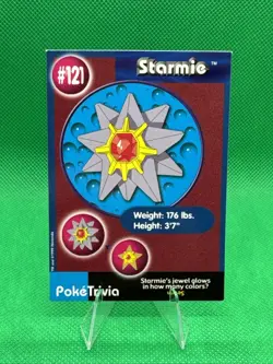 Starmie 121 Pokemon Burger King PokeTrivia Trading Card Near Mint - Image 1
