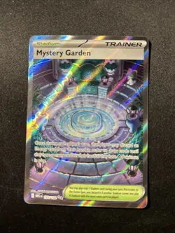 Pokemon TCG Mystery Garden Trainer Holo Card Mega Evolution 172/132 NM Condition - Image 1