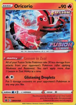 Oricorio - (Prerelease) SWSH168 SWSH: Sword & Shield Promo Cards Promo Holo NM - Image 1