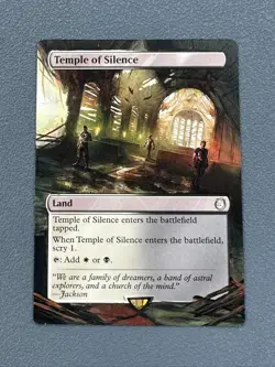 Temple of Silence MTG Fallout Hand Painted Borderless Extended Full Altered Art - Image 1
