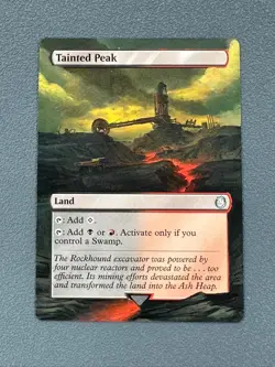 Tainted Peak #300 MTG Fallout Hand Painted Borderless Extended Full Altered Art - Image 1