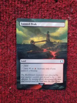 Tainted Peak #300 MTG Fallout Hand Painted Borderless Extended Full Altered Art - Image 2