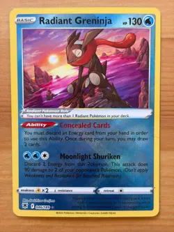 Radiant Greninja 46/189 Holo MP - Astral Radiance 2022 - Pokemon TCG - Image 1