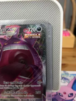 Pokemon Gengar VMAX Full Art Ultra Rare Single Strike 157/264 Fusion Strike Holo - Image 3