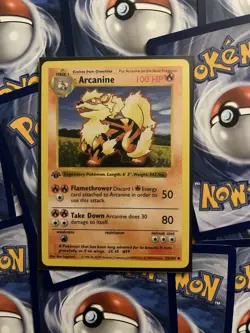 Pokemon TCG Base Set Arcanine & Growlithe shadowless 1st edition 1999 - Image 1