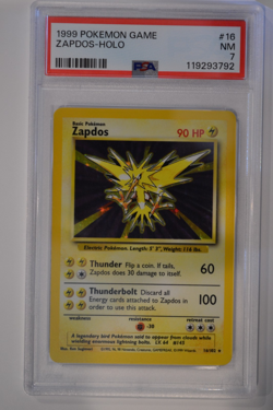 1999 Pokemon - PSA 7 Zapdos 016/102 Base Set Holo Rare - Vintage FRESH GRADE - Image 1