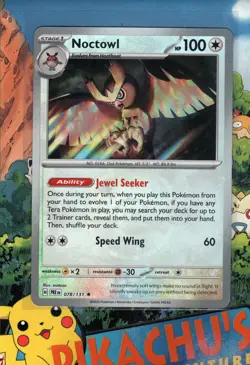 Pokemon TCG Noctowl (Master Ball Pattern) 078/131 Sv: Prismatic Evolutions NM/M - Image 1