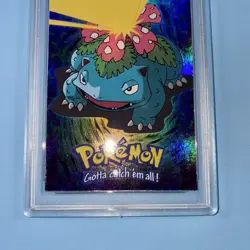 Pokemon Topps Venusaur E3 of 12 Movie Edition RAINBOW FOIL Holo - PSA 7 NM - Image 4