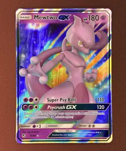 Pokemon Mewtwo GX 31/68 Ultra Rare Sun Moon Hidden Fates Mint - Image 1