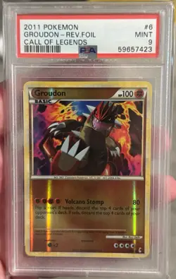 2011 Pokemon Groudon Reverse Foil Holo Call Of Legends PSA 9 Mint - Image 1