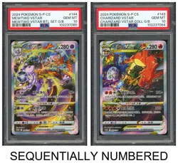 Pokemon PSA 10*2 Charizard VSTAR & Mewtwo VSTAR Promo 2024 Gift Box S.Chinese - Image 1