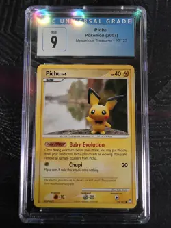 2007 Pokemon Pichu Diamond And Pearl Mysterious Treasures 93/123 CGC Mint 9 - Image 1
