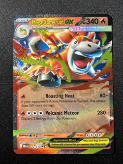Pokemon TCG Mega Camerupt ex 022/132 Mega Evolution Double Rare Holo NM - Image 1