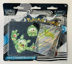 Pokemon TCG Scarlet Violet Black Bolt Tech Sticker Collection 3-Pack Blister - Image 1