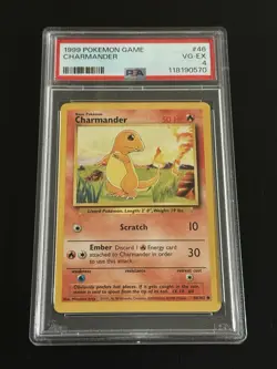 Pokemon TCG Charmander Base Set Unlimited PSA 4 - Image 1