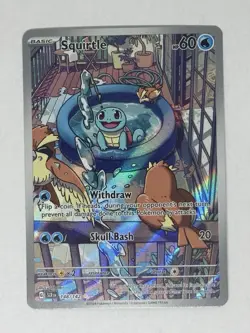 2024 Pokemon SV Stellar Crown SCR EN Squirtle #148/142 Near-Mint NM - Image 1