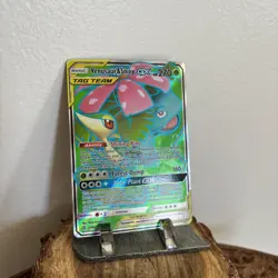 Pokemon Venusaur & Snivy GX Cosmic Eclipse Full Art TAG TEAM 210/236 Holo - Image 1