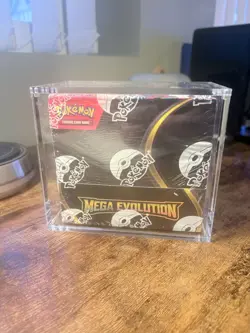 Mega Evolution Booster Box 36 Packs + Pokemon TCG + Acrylic Box - New & Sealed - Image 1